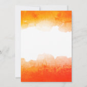 Invitation Classe d'aquarelle orange Modèle de réunion (Dos)