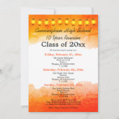 Invitation Classe d'aquarelle orange Modèle de réunion (Devant)