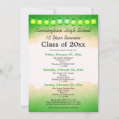 Invitation Classe d'aquarelle verte Réunion Modèle (Devant)