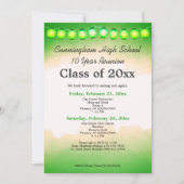 Invitation Classe d'aquarelle verte Réunion Modèle (Devant)