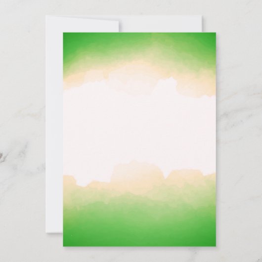 Invitation Classe d'aquarelle verte Réunion Modèle (Dos)