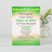 Invitation Classe d'aquarelle verte Réunion Modèle (Debout devant)