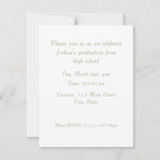 Invitation Classe de (Dos)