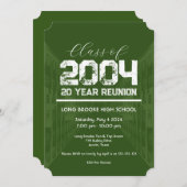 Invitation Classe de 2004 20 Année Réunion du lycée 1 événeme (Devant / Derrière)
