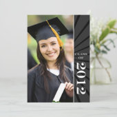 Invitation Classe de 2012 Black Starburst Graduation (Debout devant)
