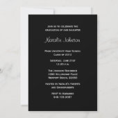 Invitation Classe de 2012 Black Starburst Graduation (Dos)