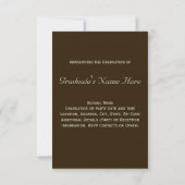 Invitation classe de 2014 : plaid grad (Dos)