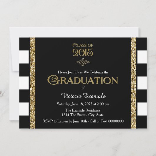 Invitation Classe de 2015 Graduation (Dos)