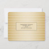 Invitation Classe de 2016, Gold Stripes Photo Graduation (Dos)