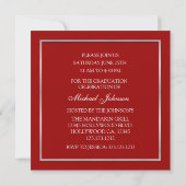 Invitation Classe de 2018 Premium Red / Silver Graduation (Dos)
