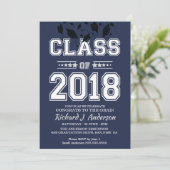 Invitation Classe de 2018 Silver and Blue Grad Party (Debout devant)
