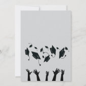 Invitation Classe de 2018 Silver and Blue Grad Party (Dos)