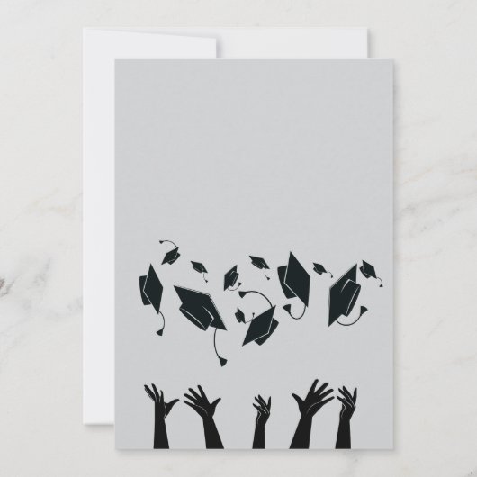 Invitation Classe de 2018 Silver and Burgundy Grad Party (Dos)