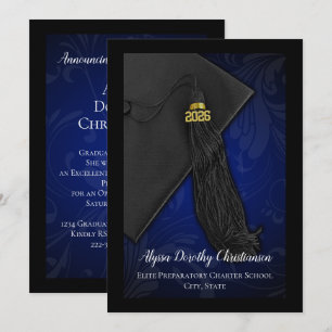 Invitation Classe de 2019 Blue Tassel College Graduation