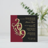 Invitation Classe de 2019 Couleur Choice Graduation en Or (Debout devant)