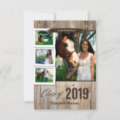 Invitation Classe de 2019 Graduation Rustic Photo (Devant)