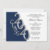 Invitation Classe de 2020 Grad Silver avec option de couleur (Devant)