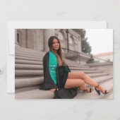 Invitation Classe De 2022 Gold Custom Photo Graduation Modern (Dos)