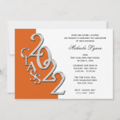 Invitation Classe de 2022 Grad Silver avec option de couleur  (Devant)
