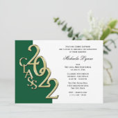 Invitation Classe de 2022 Grand Or et Vert (Debout devant)