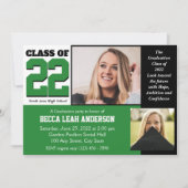 Invitation Classe de 2022 Hope and Confidence Green (Devant)