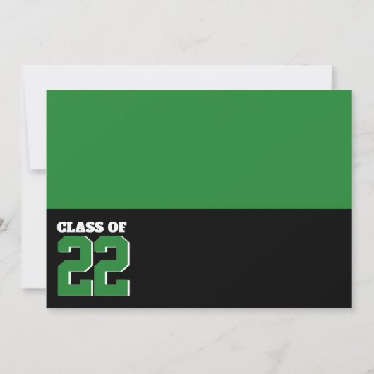 Invitation Classe de 2022 Hope and Confidence Green (Dos)