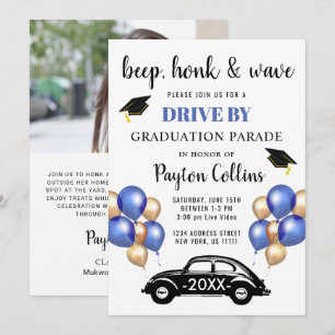 Invitation Classe de 2023 DRIVE BY PHOTO Graduation Party
