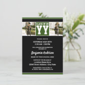 Invitation Classe de 2023 Forest Green Graduation Photo (Debout devant)