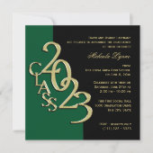 Invitation Classe de 2023 Grad Green et Gold (Devant)