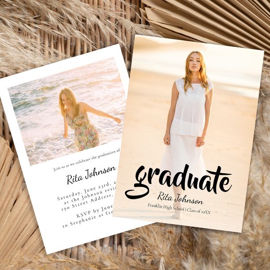 Invitation Classe de 2023 Grad Photo Lycée Grad Graduation