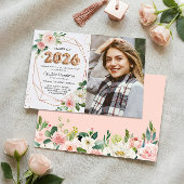 Invitation Classe de 2023 Lettres à ballons - Diplôme photo