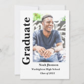 Invitation Classe de 2023 Modern Boy graduation (Devant)