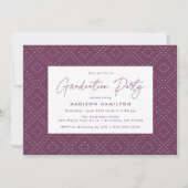 Invitation Classe de 2023 Purple Script Graduation Party (Dos)