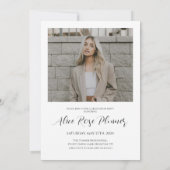 Invitation Classe de 2024 Classic Photo Graduation Party (Dos)