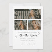 Invitation Classe de 2024 Classic Photo Graduation Party (Dos)