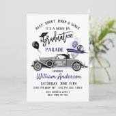 Invitation Classe de 2024 DRIVE BY Graduation Party Invitatio (Debout devant)
