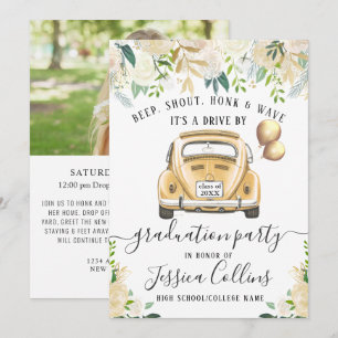 Invitation Classe de 2024 DRIVE BY PHOTO Graduation Party