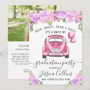 Invitation Classe de 2024 DRIVE BY PHOTO Graduation Party