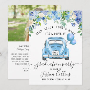 Invitation Classe de 2024 DRIVE BY PHOTO Graduation Party