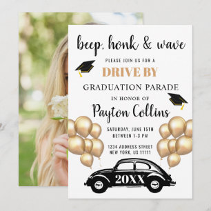Invitation Classe de 2024 DRIVE BY PHOTO Graduation Party