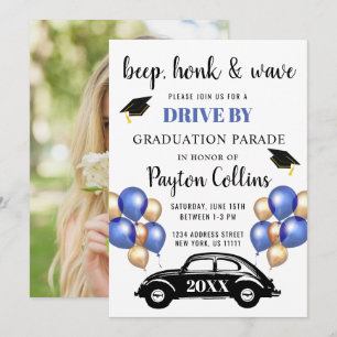 Invitation Classe de 2024 DRIVE BY PHOTOS Graduation Party