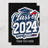 Invitation Classe De 2024 Étudiants Et Enseignants Diplôme (Devant / Derrière)