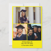 Invitation Classe de 2024 Grad : Photo moderne noir & blanc (Dos)