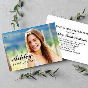 Invitation Classe de 2024 Graduate Photo Graduate Party