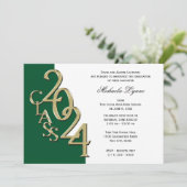 Invitation Classe de 2024 Grand Or et Vert (Debout devant)