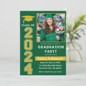 Invitation Classe de 2024 Green Yellow Graduation Invitatio (Debout devant)