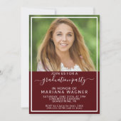 Invitation Classe de 2024 Photo Graduation Party (Devant)