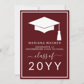 Invitation Classe de 2024 Photo Graduation Party (Dos)