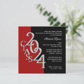 Invitation Classe de 2024 Rouge et Noir de 2e année (Debout devant)