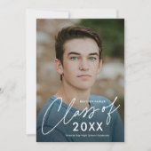 Invitation Classe de 2024 Script Photo Graduation (Devant)